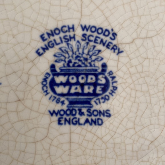 Wood & Sons England Set of 2 Woodsware “Enoch Wood’s English Scenery” 7.5in Bowl - Picture 7 of 8